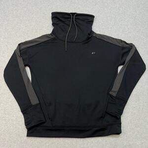 Under Armour Sweatshirt WMNS S Black Funnel Neck Thumbholes Athletic Fit Stretch
